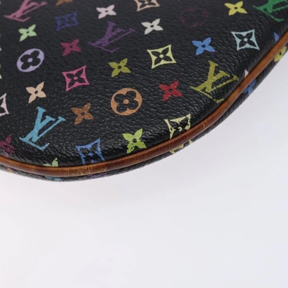 LOUIS VUITTON Monogram Multicolor Pochette GM Pouch Black M60027 LV Auth 134468 - Picture 11 of 16